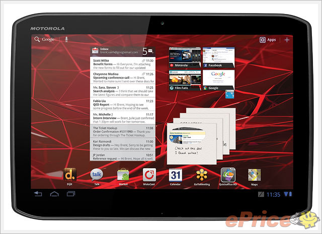 摩托罗拉 XOOM 2 双机发布　1.2G 双核、Android 3.2 系统