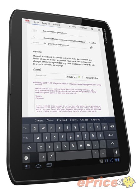 摩托罗拉 XOOM 2 双机发布　1.2G 双核、Android 3.2 系统